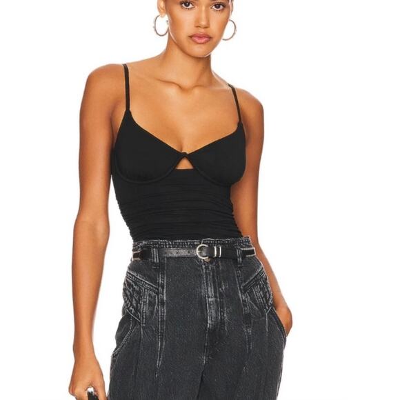 Johnathan Simkhai Tessi Underwire Bodysuit Black Size S - Picture 4 of 10